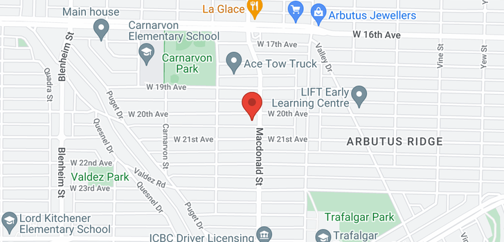 map of 2814 W 20TH AVENUE